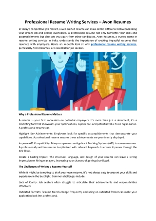 Professional Resume Writing Services – Avon Resumes