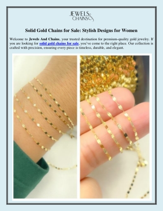 solid gold chains for sale