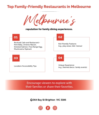 Top Family-Friendly Restaurants in Melbourne