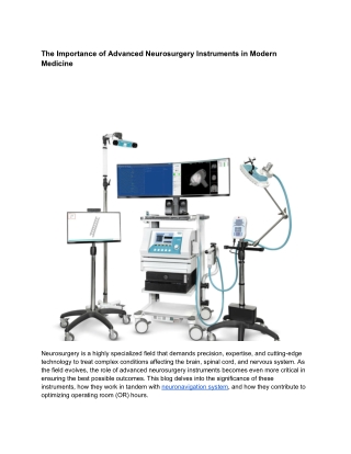 The Importance of Advanced Neurosurgery Instruments in Modern Medicine (1)
