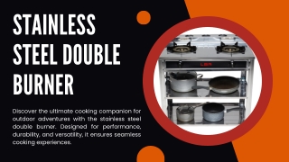 Outdoor Cooking Made Easy with Stainless Steel Double Burner