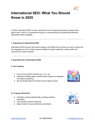 Markonik: Advanced International SEO Strategies for Global Success in 2025