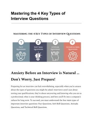 Mastering the 4 Key Types of Interview Questions
