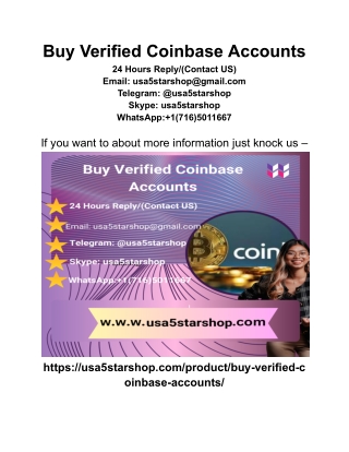 Buy Verified Coinbase Accounts