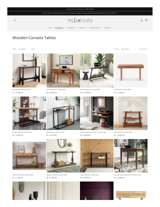 Buy Stylish and Durable Solid Wood Console Tables Online