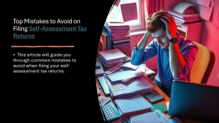 Top Mistakes to Avoid on Filing Self-Assessment Tax Returns