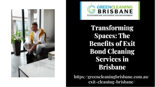 Exit Bond Cleaning Brisbane Green Cleaning Brisbane