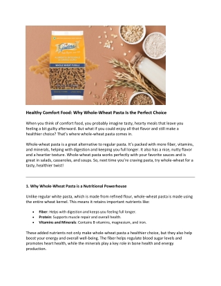 Healthy Comfort Food Why Whole-Wheat Pasta Is the Perfect Choice[1]