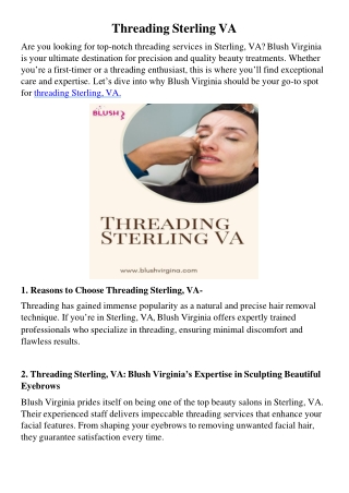 Threading Sterling VA