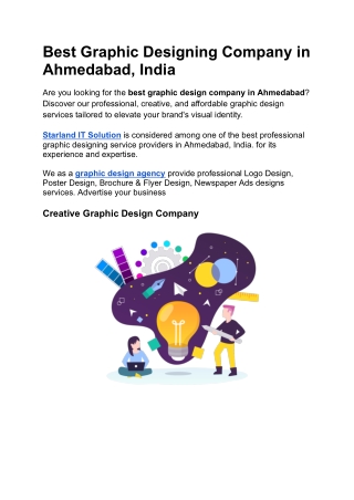 Best Graphic Designing Company in Ahmedabad, India