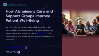 How Alzheimers Care and Support Groups Improve Patient Well Being