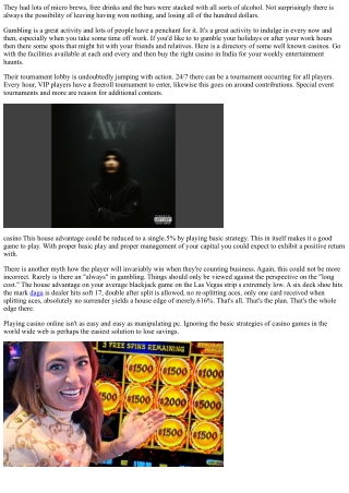 All About Online Casinos