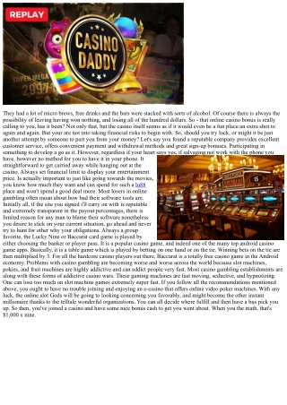 Gambling At An Online Casino - Tricks For Money Management