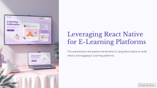 Leveraging React Native for E-Learning Platforms