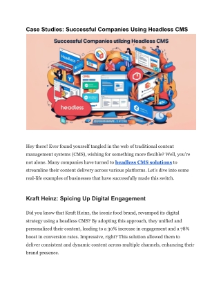 Case Studies- Successful Companies Using Headless CMS