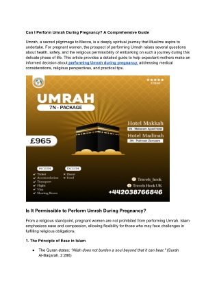 Can I Perform Umrah During Pregnancy