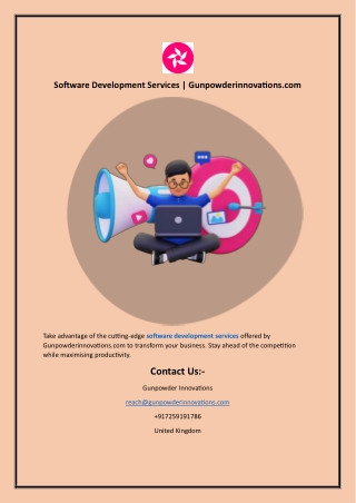 Software Development Services Gunpowderinnovations.com