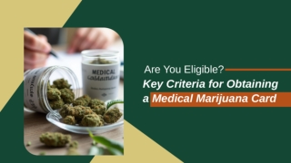 Qualifying Conditions for Therapeutic Cannabis