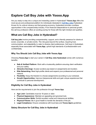 _Call Boy Jobs