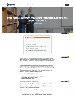 Legal Document Management for Law Firms