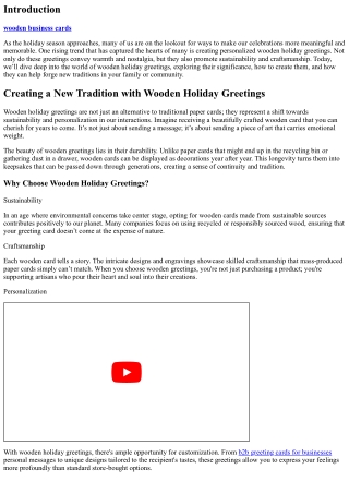 “Creating a New Tradition with Wooden Holiday Greetings”