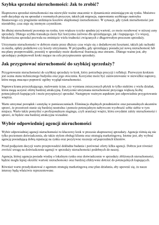 Szybka sprzedaż nieruchomości: Jak to zrobić?