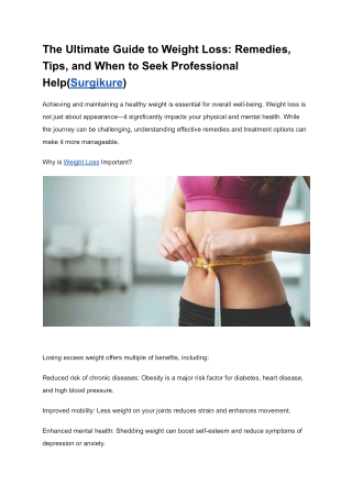 Surgikure weightloss