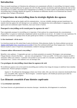 L'importance du storytelling dans la stratégie digitale des agences