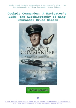 Books Read Cockpit Commander A Navigator's Life The Autobiography of Wing Commander Bruce Gibson