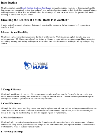 Unveiling the Benefits of a Metal Roof: Is it Worth it?