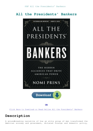 PDF All the Presidents' Bankers