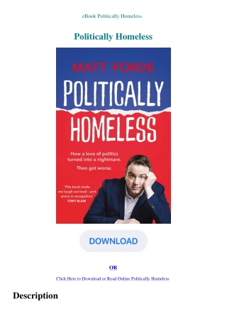 eBook Politically Homeless