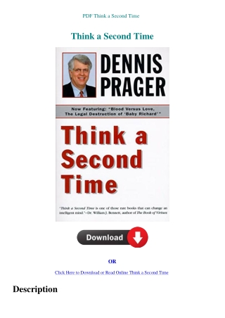 PDF Think a Second Time