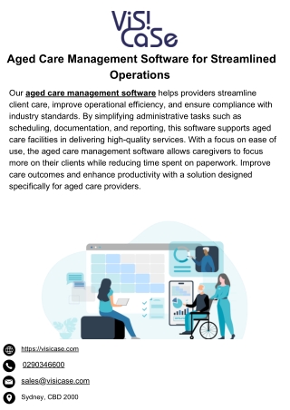Aged Care Management Software for Streamlined Operations