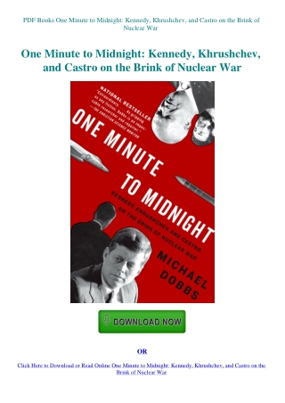 PDF Books One Minute to Midnight Kennedy  Khrushchev  and Castro on the Brink of Nuclear War