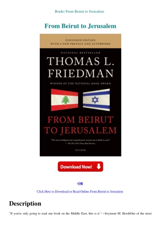 Books From Beirut to Jerusalem