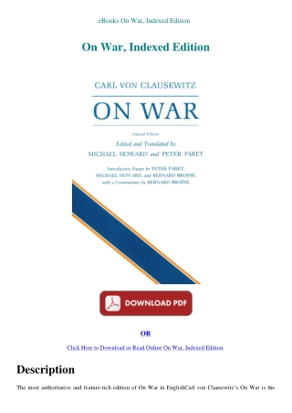 eBooks On War  Indexed Edition