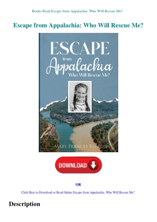Books Read Escape from Appalachia Who Will Rescue Me