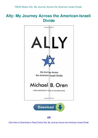 READ Books Ally My Journey Across the American-Israeli Divide