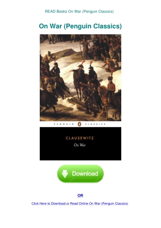 READ Books On War (Penguin Classics)