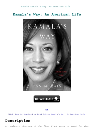 eBooks Kamala's Way An American Life