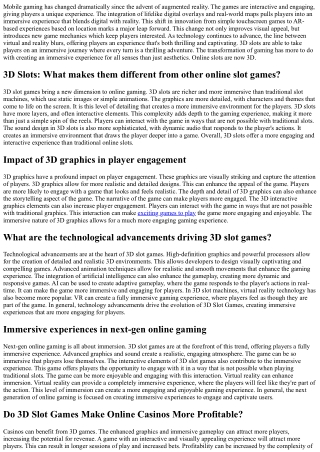 3D Slots Revolution, where virtual meets reality