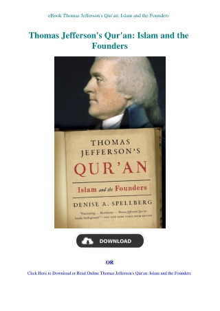 eBook Thomas Jefferson's Qur'an Islam and the Founders