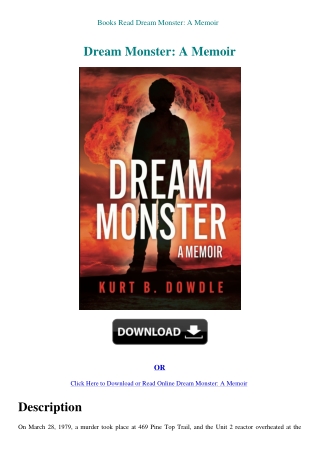 Books Read Dream Monster A Memoir