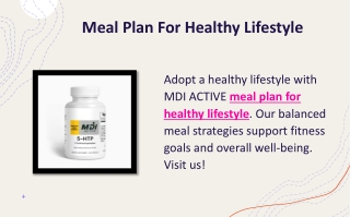 Meal Plan For Healthy Lifestyle
