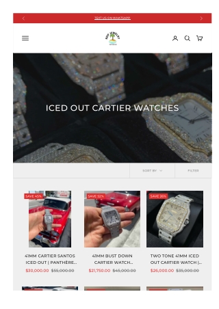 Cartier iced out watch
