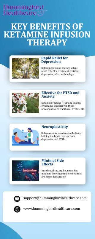 Ketamine Infusion Therapy for Total Wellness at Hummingbird Healthcare