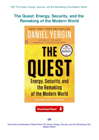 PDF The Quest Energy  Security  and the Remaking of the Modern World