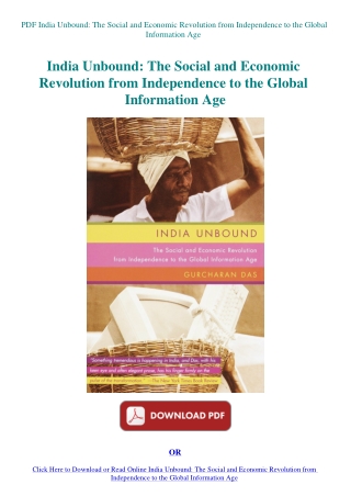 PDF India Unbound The Social and Economic Revolution from Independence to the Global Information Age
