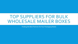 Wholesale Mailer Boxes